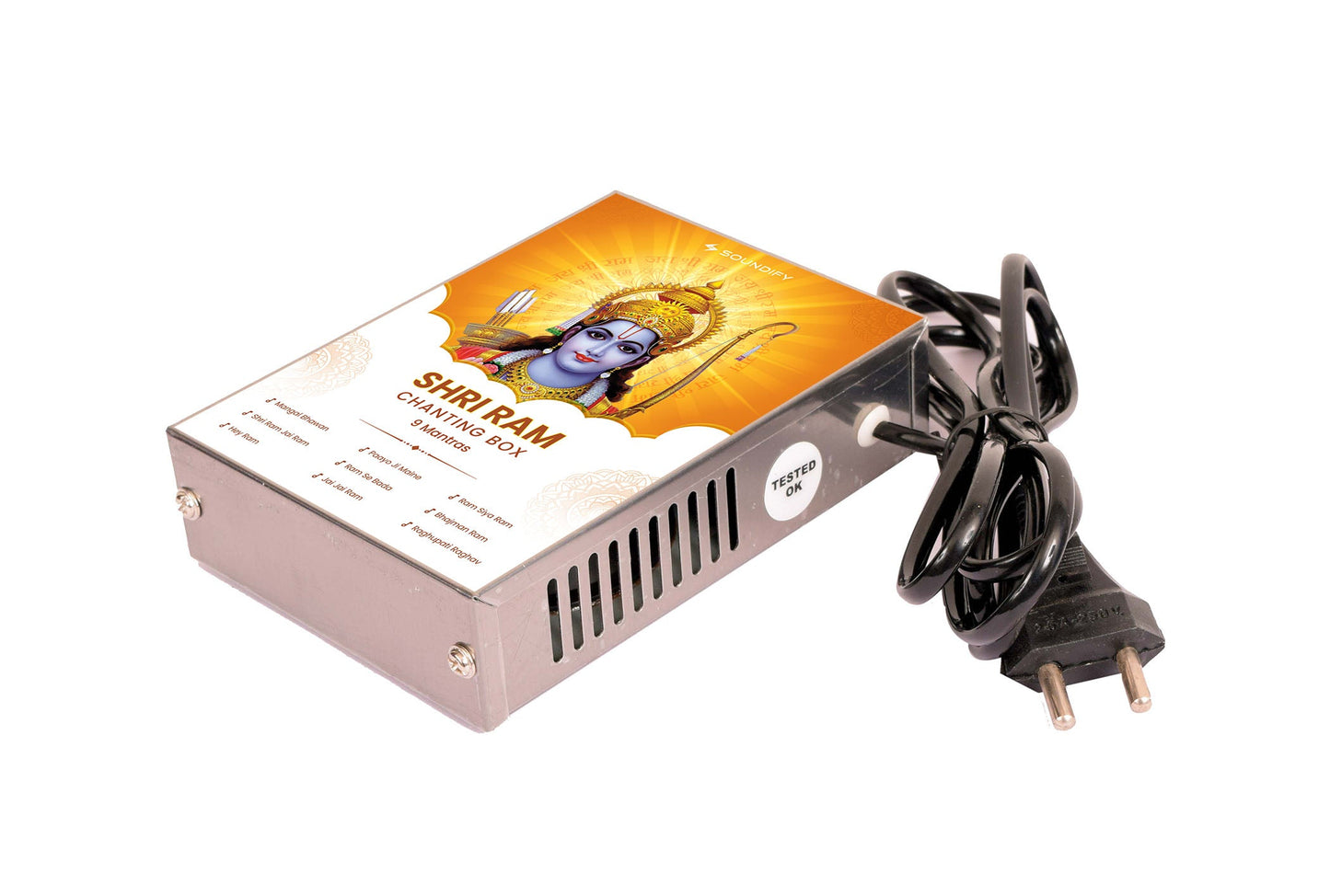 Soundify Combo Of Shri Ram 9-in-1 Premium Mantra Chanting Box (Metal)