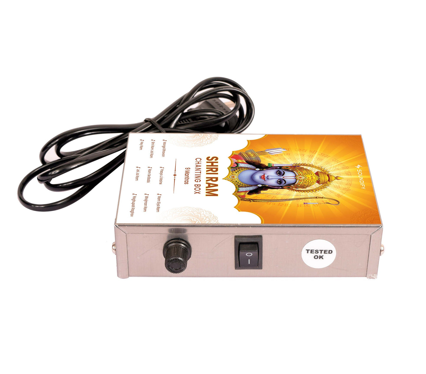 Soundify Combo Of Shri Ram 9-in-1 Premium Mantra Chanting Box (Metal)