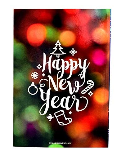 Happy New Year Musical Greeting Card ( Blue New Year Card )
