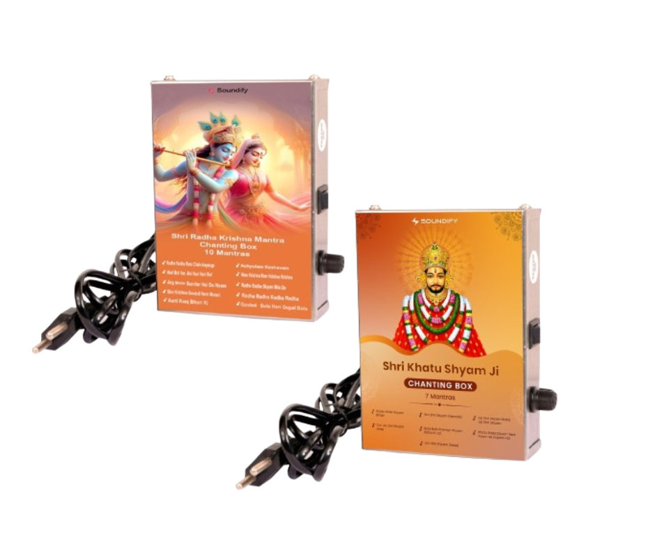Soundify Combo Of Shri Khatu Shyam Ji 7-in-1 Premium and Shri Radha - Krishna Mantra Chanting box 10-in-1 Mantra Chanting Box