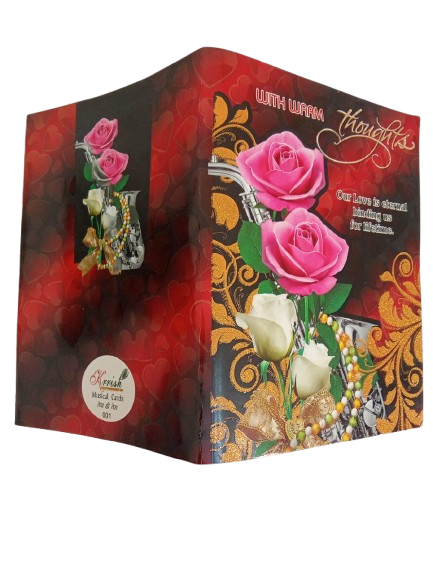 Happy New Year Musical Greeting Card ( Two Rose )