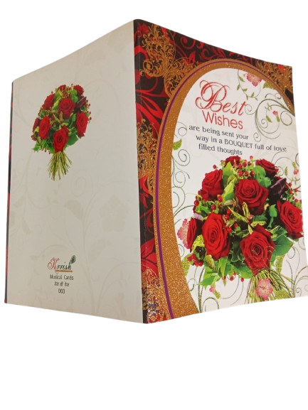 Happy New Year Musical Greeting Card ( Rose New Year Card )