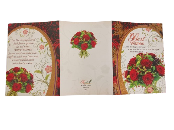 Happy New Year Musical Greeting Card ( Rose New Year Card )