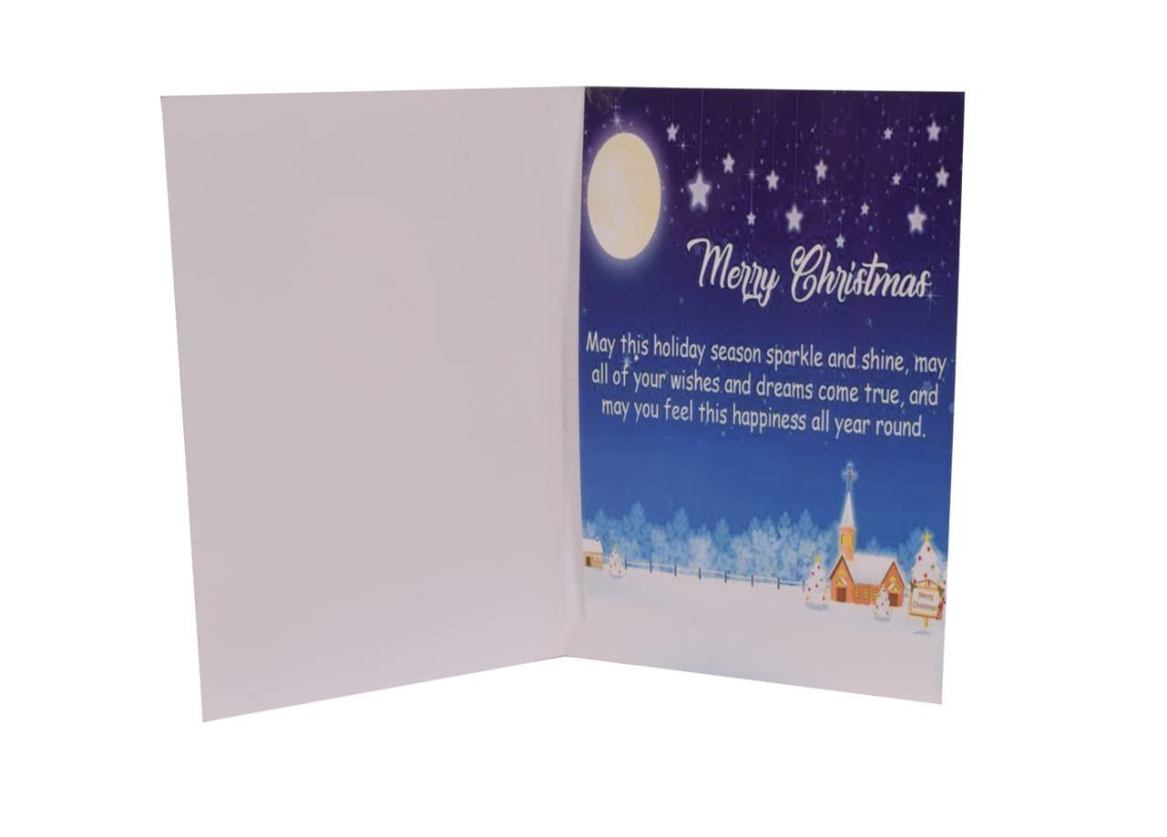 Merry Christmas Musical Greeting Card ( DARK BLUE )