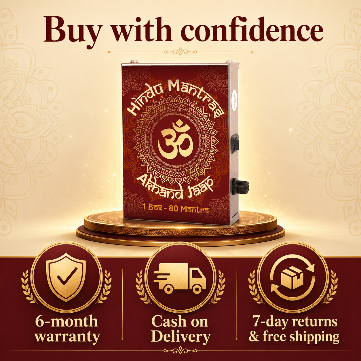 Buy with confidence: 6-month warranty, cash on delivery, 7-day returns