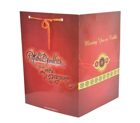 Soundify Musical Happy Raksha Bandhan Greeting Card with Rakhi & Roli Chawal