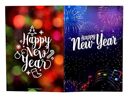 Happy New Year Musical Greeting Card ( Blue New Year  Card )