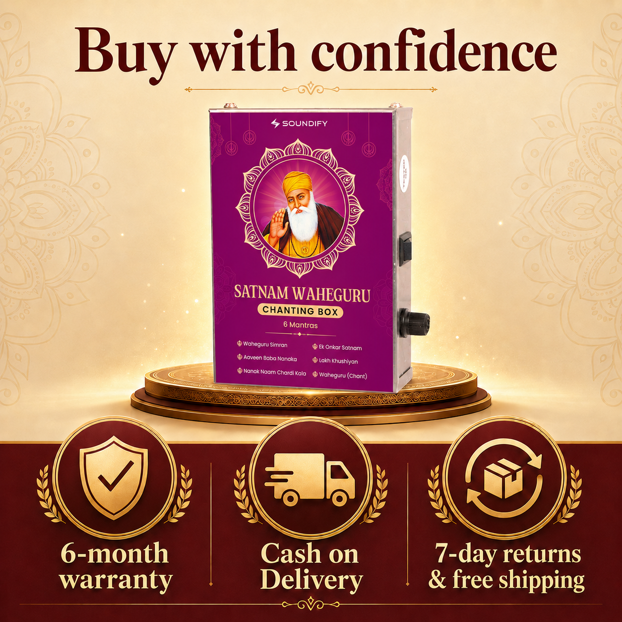 Buy with confidence: 6-month warranty, Cash on Delivery, 7-day returns and free shipping