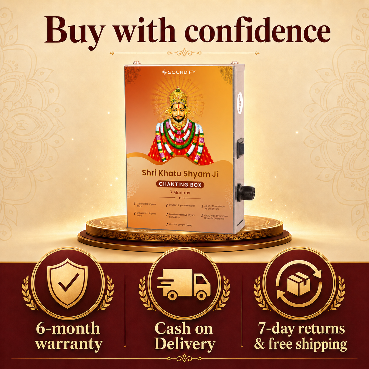 Buy with confidence: 6-month warranty, Cash on Delivery, 7-day returns and free shipping