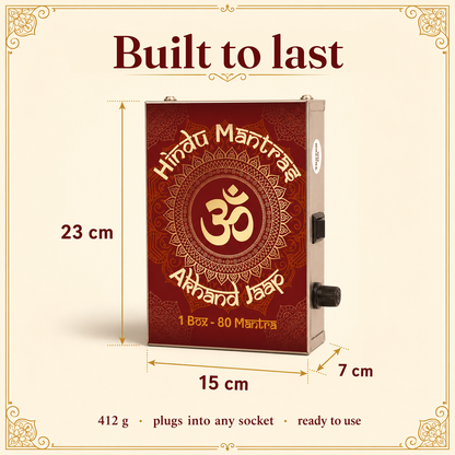 80-in-1 mantra box size 23 x 15 x 7 cm, built to last in metal