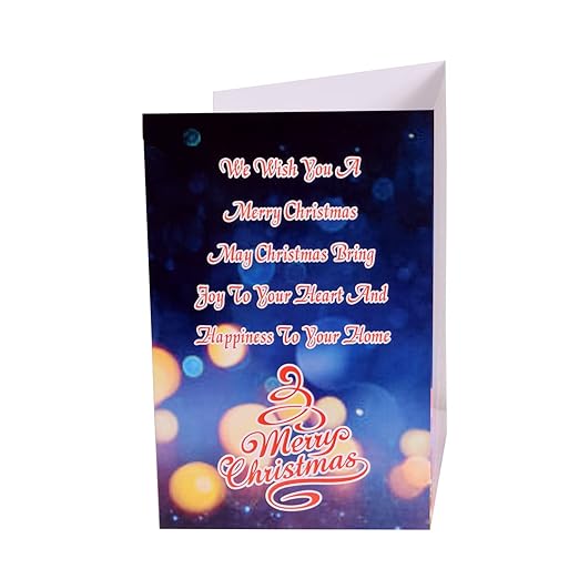 Merry Christmas Musical Greeting Card ( Blue Santa Card )