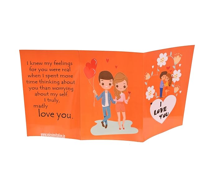 Make This Valentine's Day Sing! Shop Musical/ voice Greeting Cards ( Orange Love Card )