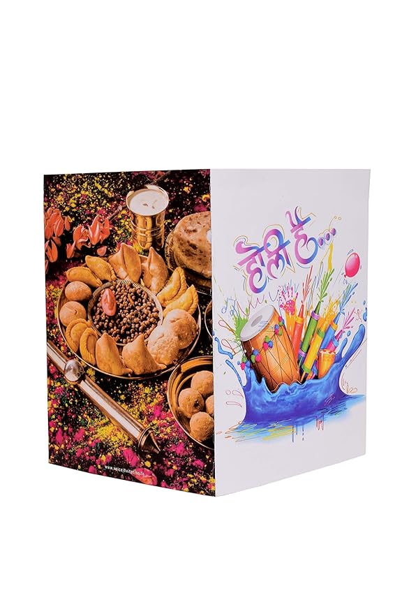 Beautiful Holi Musical Greeting Card with Soothing Music " Rang Barse.... " Starts When Card is Opened ( Holi Hain)