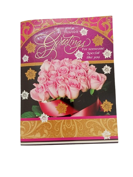 Happy New Year Musical Greeting Card ( light pink rose)