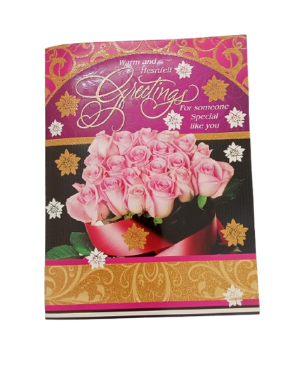 Happy New Year Musical Greeting Card ( light pink rose)