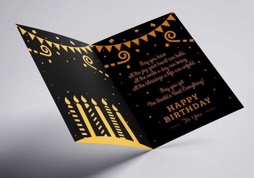 Happy Birthday Musical Card (Black Confetti) - Soundify