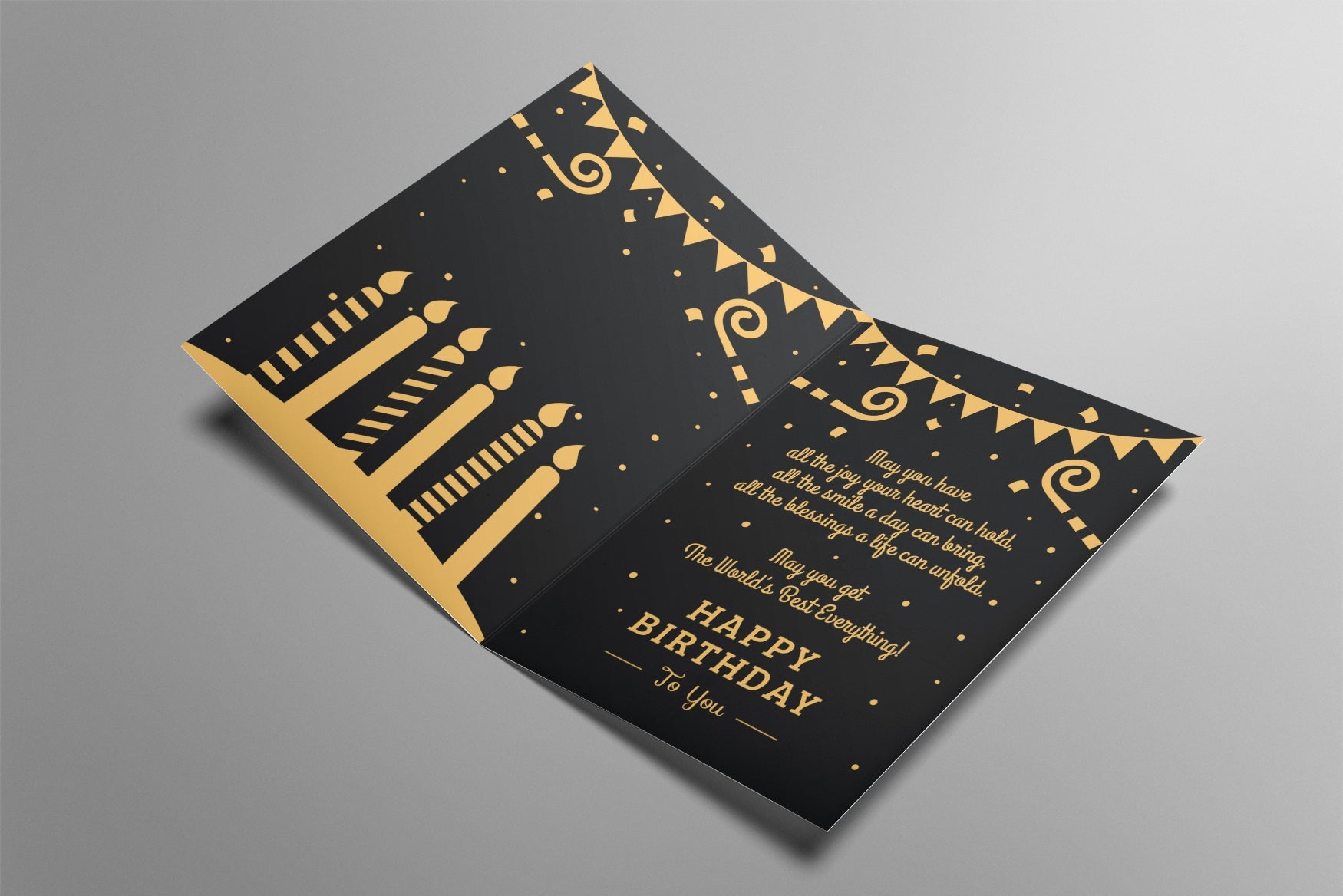 Happy Birthday Musical Card (Black Confetti) - Soundify