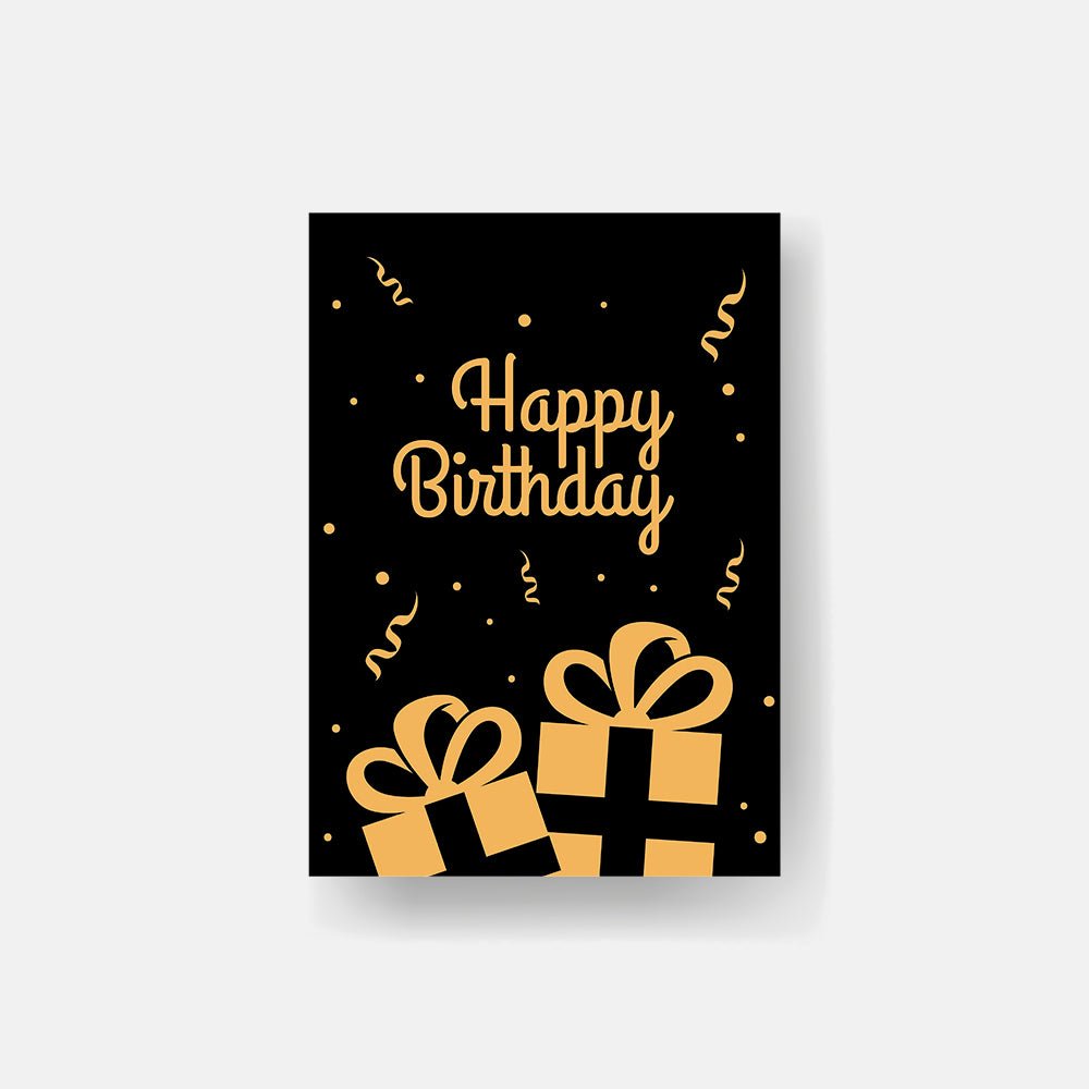 Happy Birthday Musical Card (Black Confetti) - Soundify