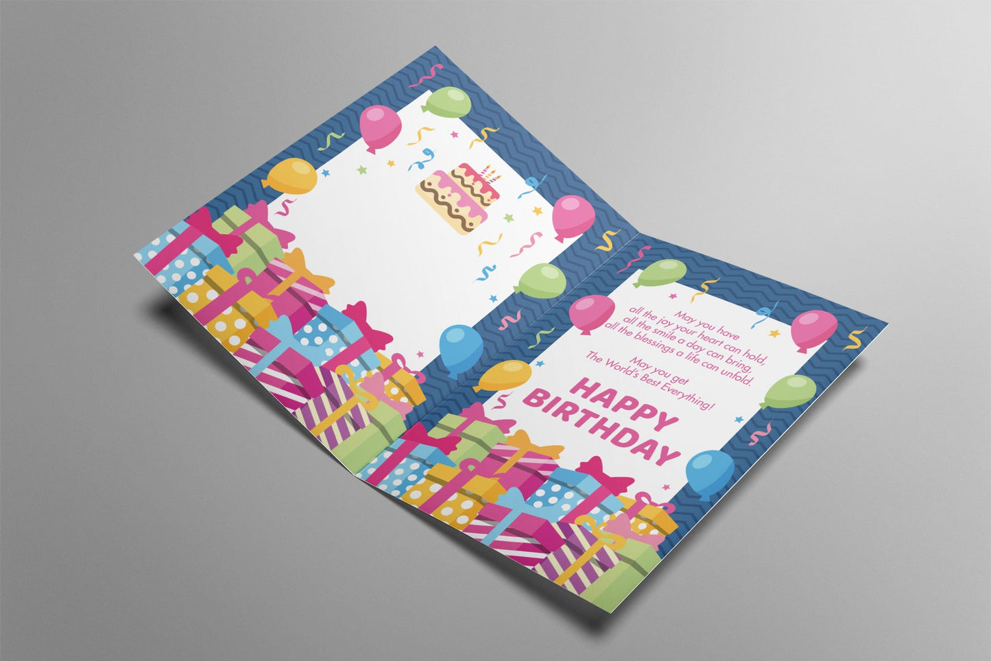 Happy Birthday Musical Card (Light Blue) - Soundify