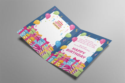 Happy Birthday Musical Card (Light Blue) - Soundify