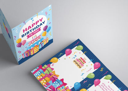 Happy Birthday Musical Card (Light Blue) - Soundify