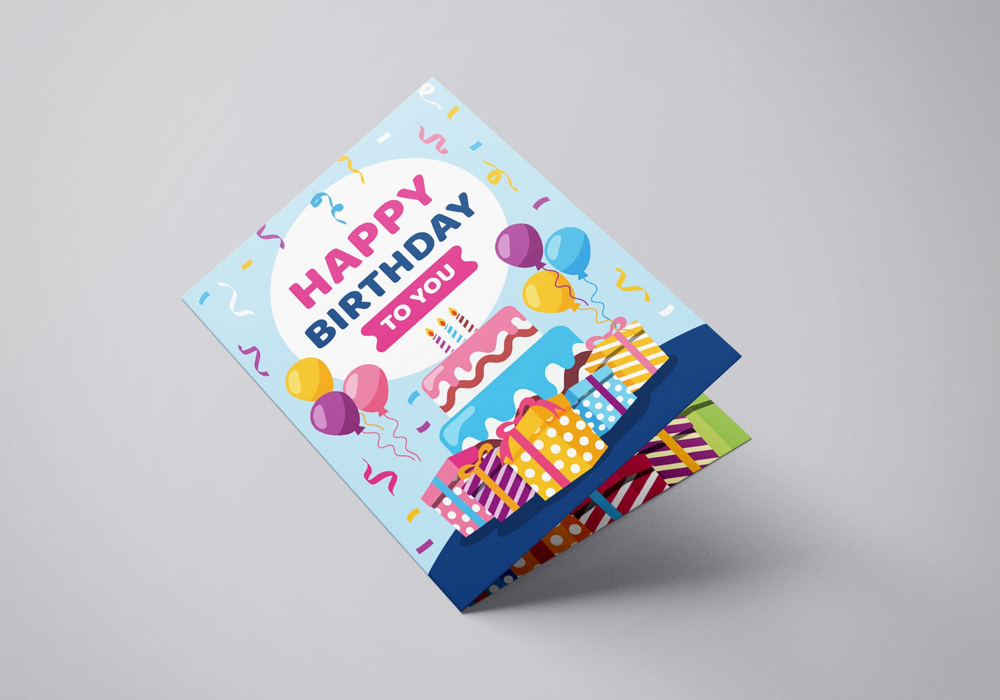 Happy Birthday Musical Card (Light Blue) - Soundify