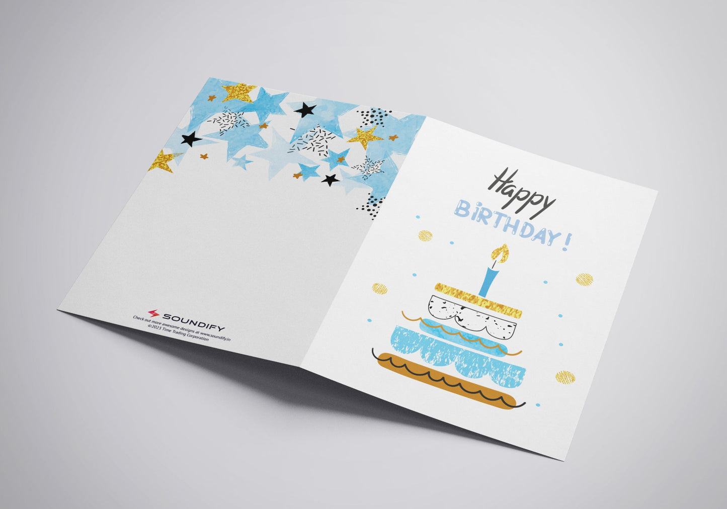 Happy Birthday Musical Card (White) - Soundify